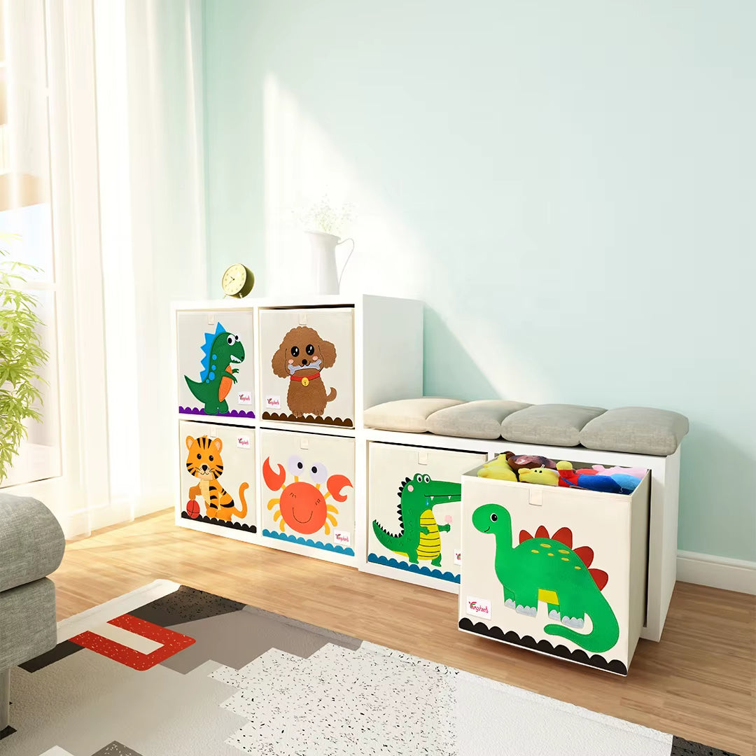 High Quality Kids Toys Diaper Fabric Storage Boxes Box Organizer Basket Bags Caddy Cloths Storage Box Folding Household Items