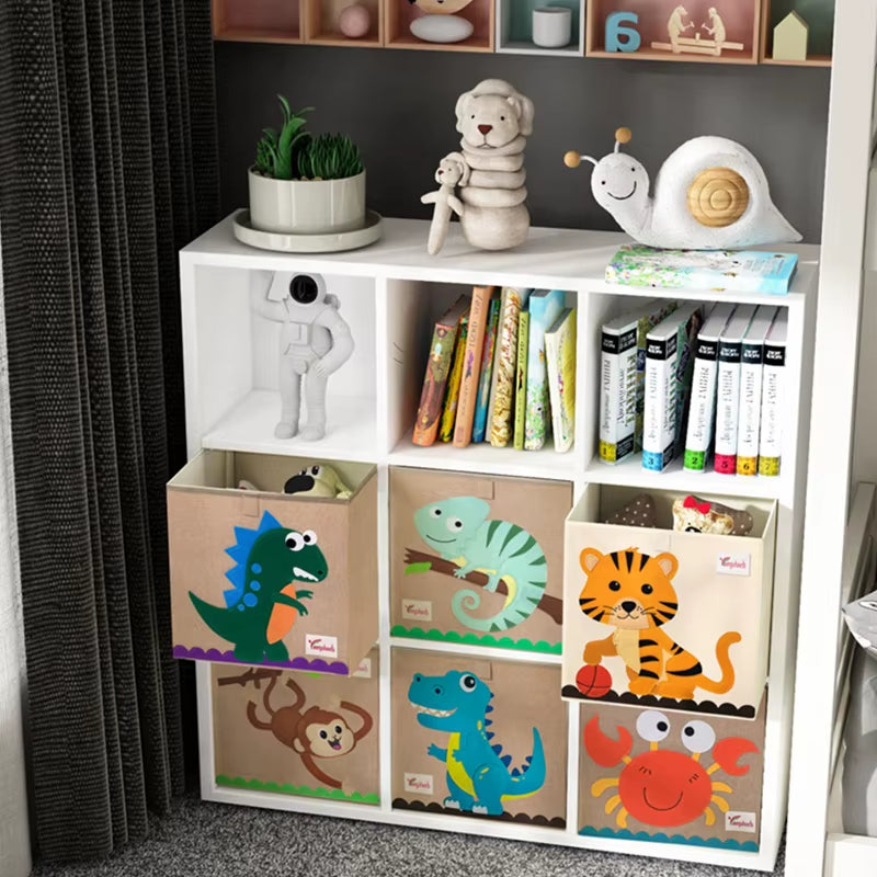 High Quality Kids Toys Diaper Fabric Storage Boxes Box Organizer Basket Bags Caddy Cloths Storage Box Folding Household Items