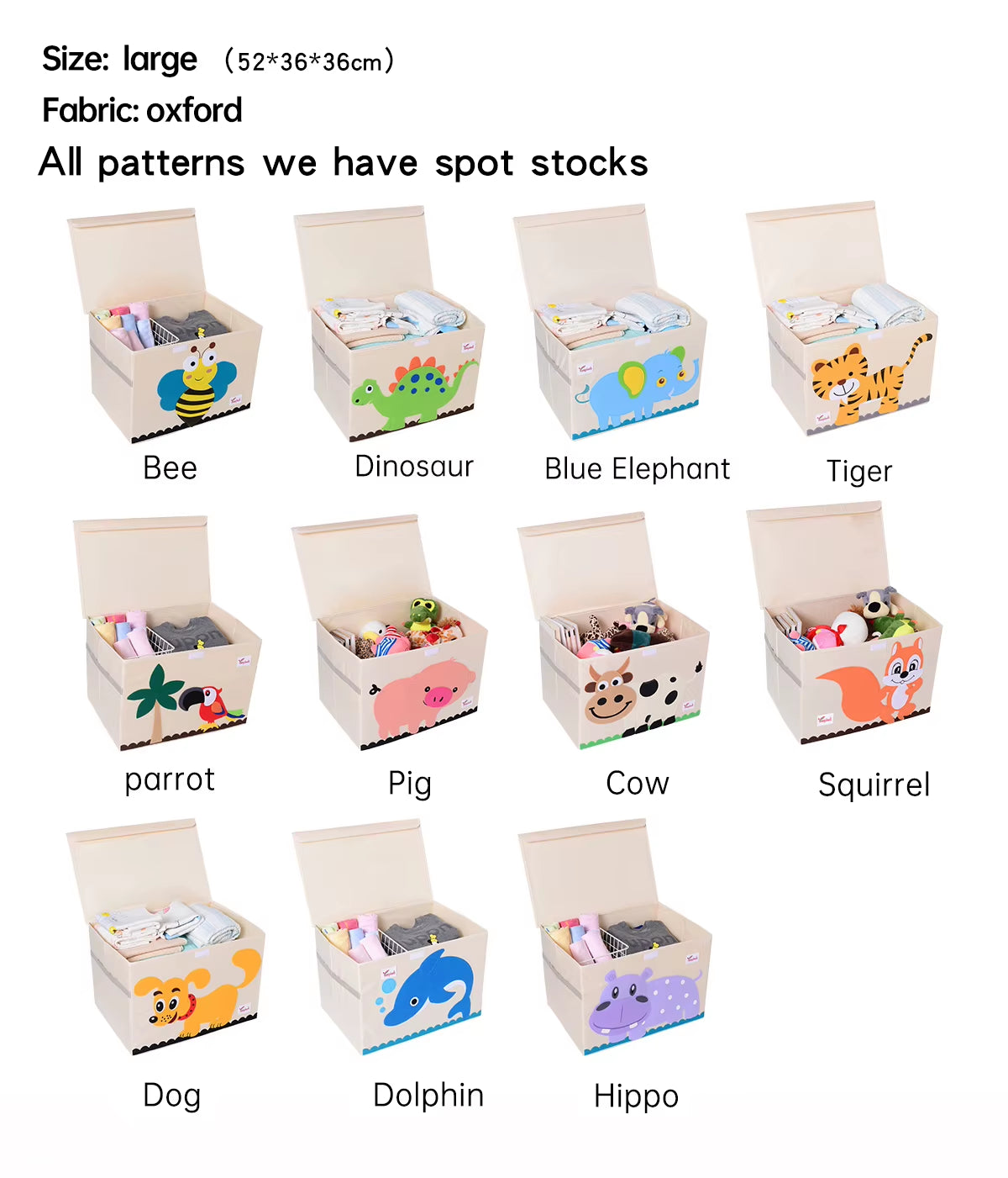 High Quality Kids Toys Diaper Fabric Storage Boxes Box Organizer Basket Bags Caddy Cloths Storage Box Folding Household Items