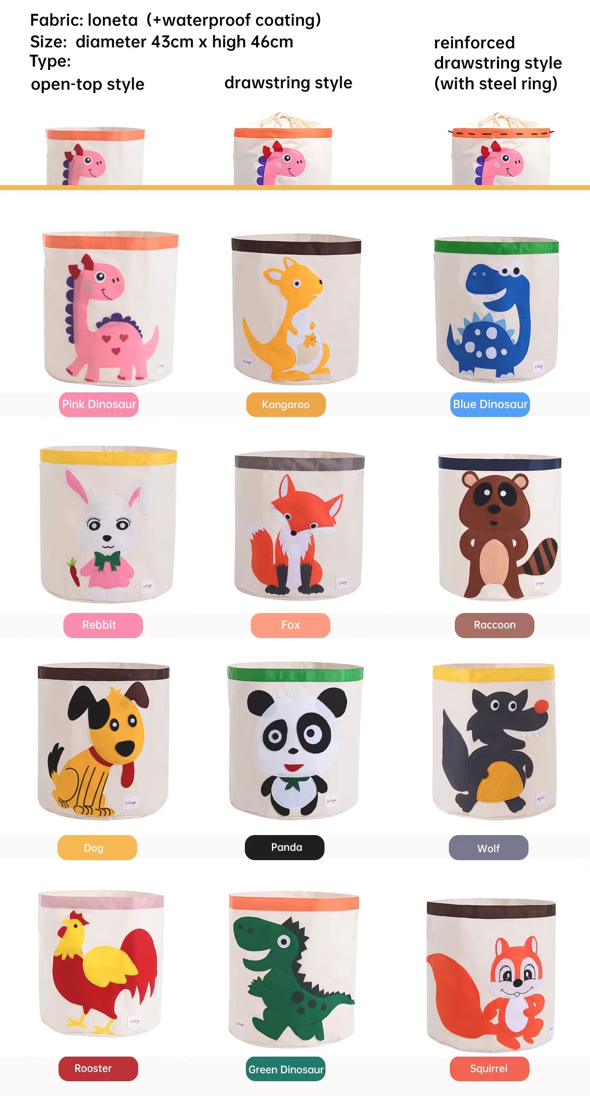 High Quality Kids Toys Diaper Fabric Storage Boxes Box Organizer Basket Bags Caddy Cloths Storage Box Folding Household Items